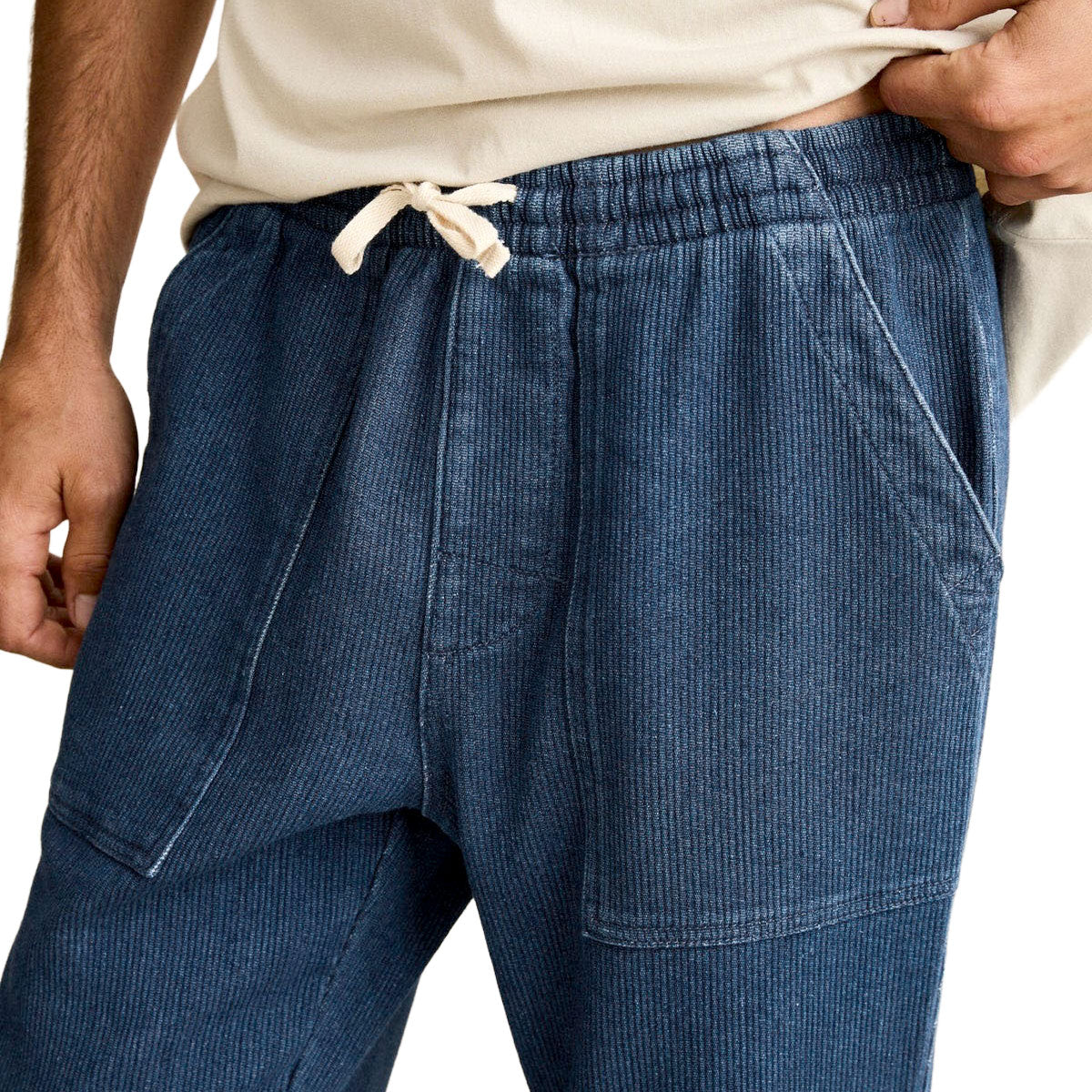 Rhythm Textured Wale Jam Pants - Washed Indigo image 3