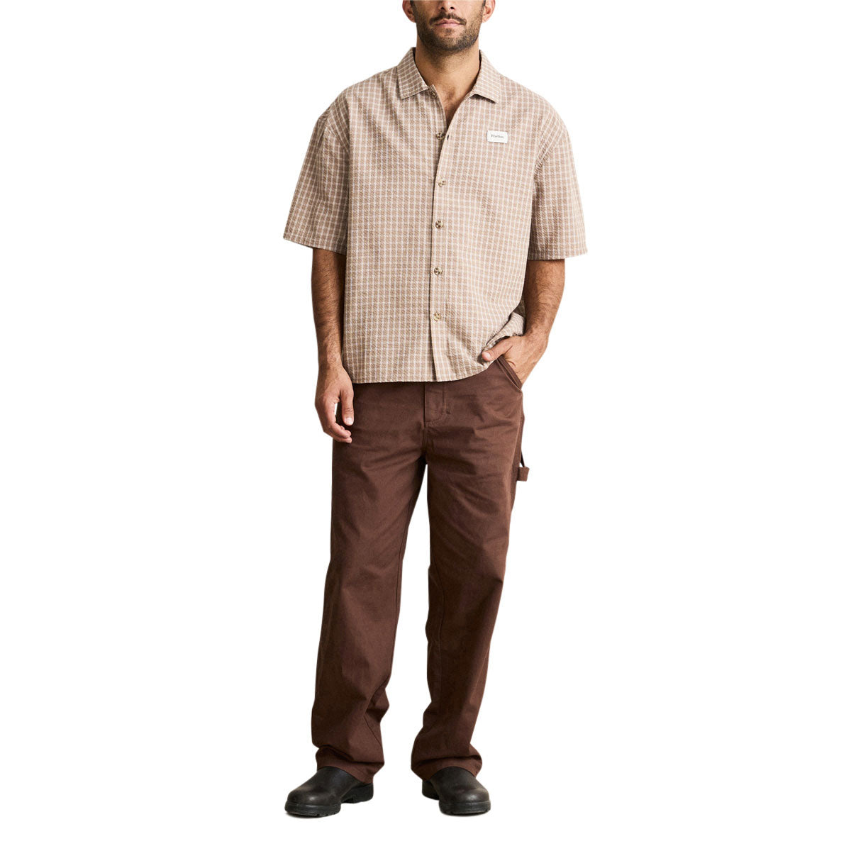 Rhythm Frequency Check Shirt - Caramel image 3