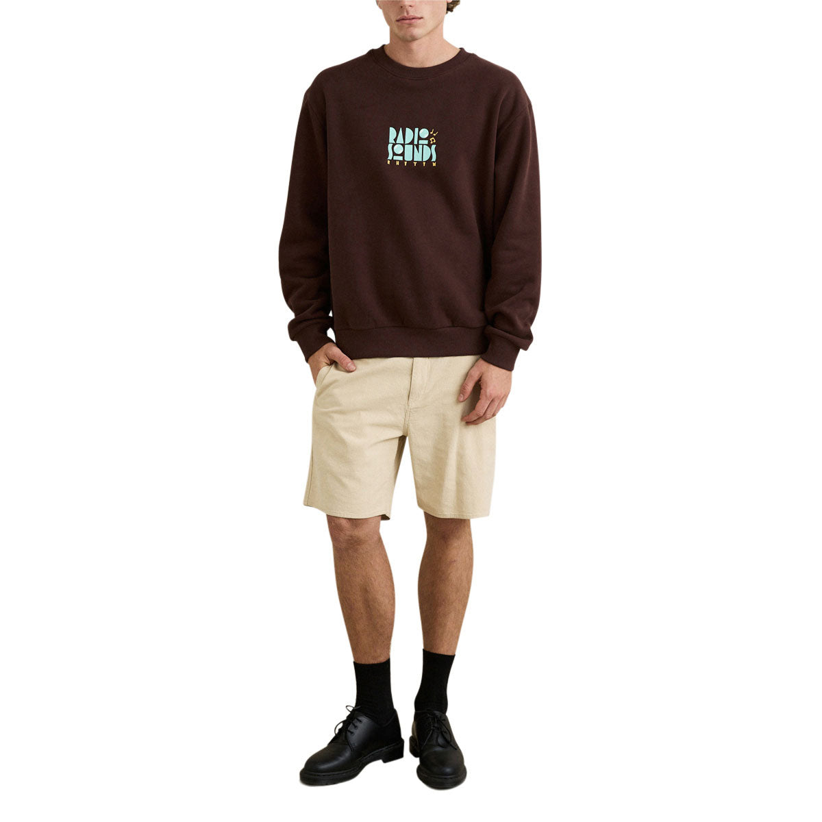 Rhythm Radio Sounds Fleece Crew Sweatshirt - Chestnut image 4