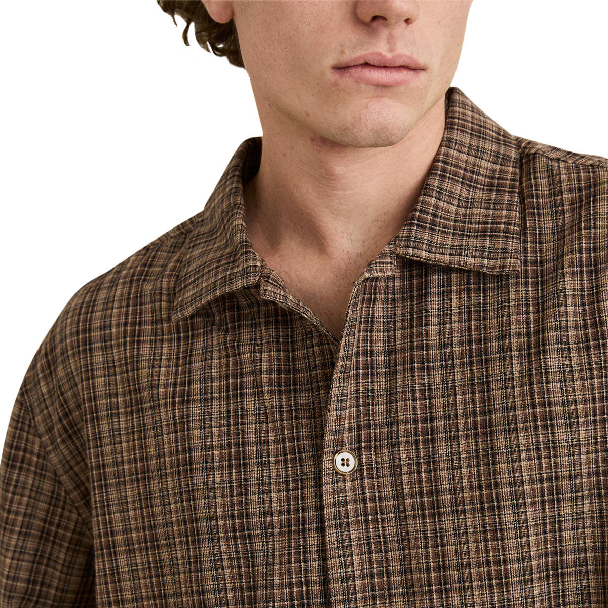 Rhythm Relaxed Brady Check Shirt - Coffee image 3