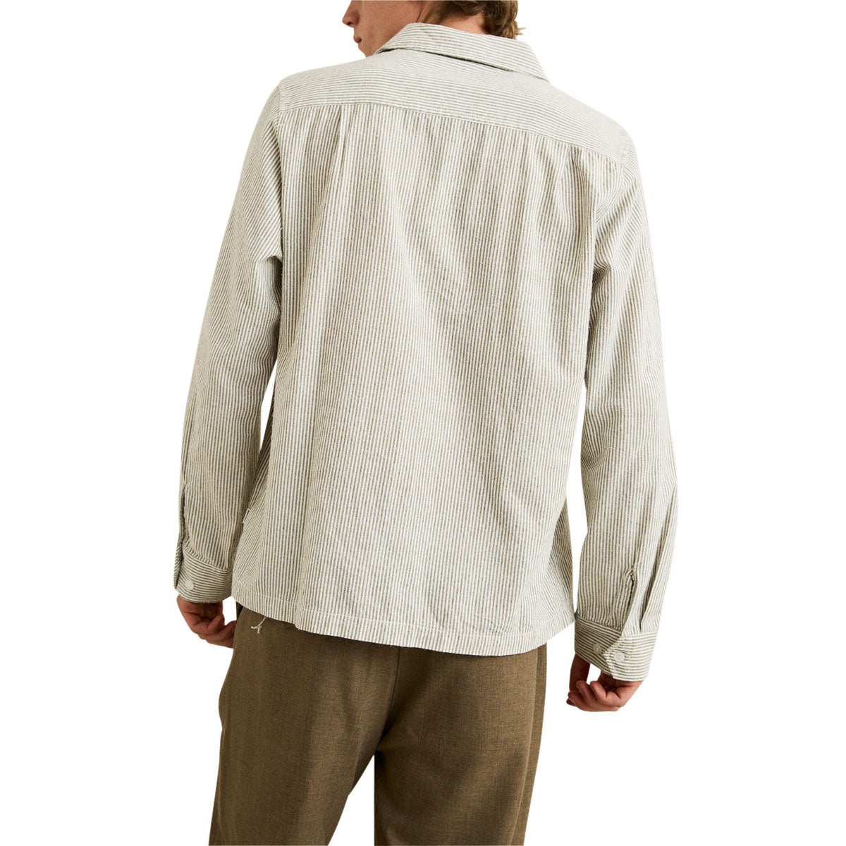 Rhythm Bank Stripe Long Sleeve Shirt - Olive image 3
