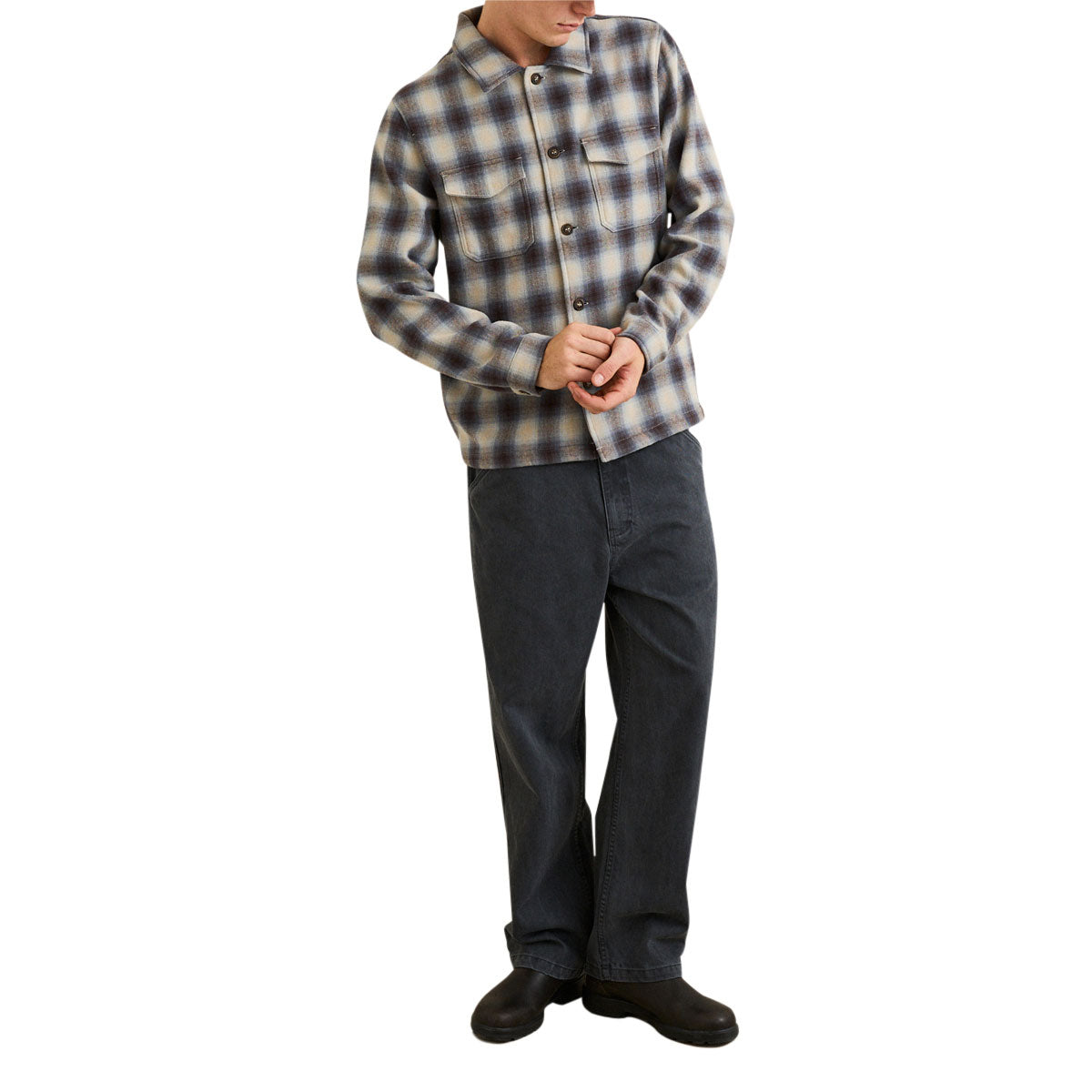 Rhythm Polar Bond Long Sleeve Flannel Shirt - Smoke image 4