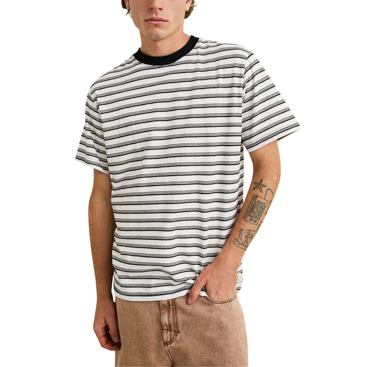 Rhythm Vintage Stripe T-Shirt - Natural 2026 image 1