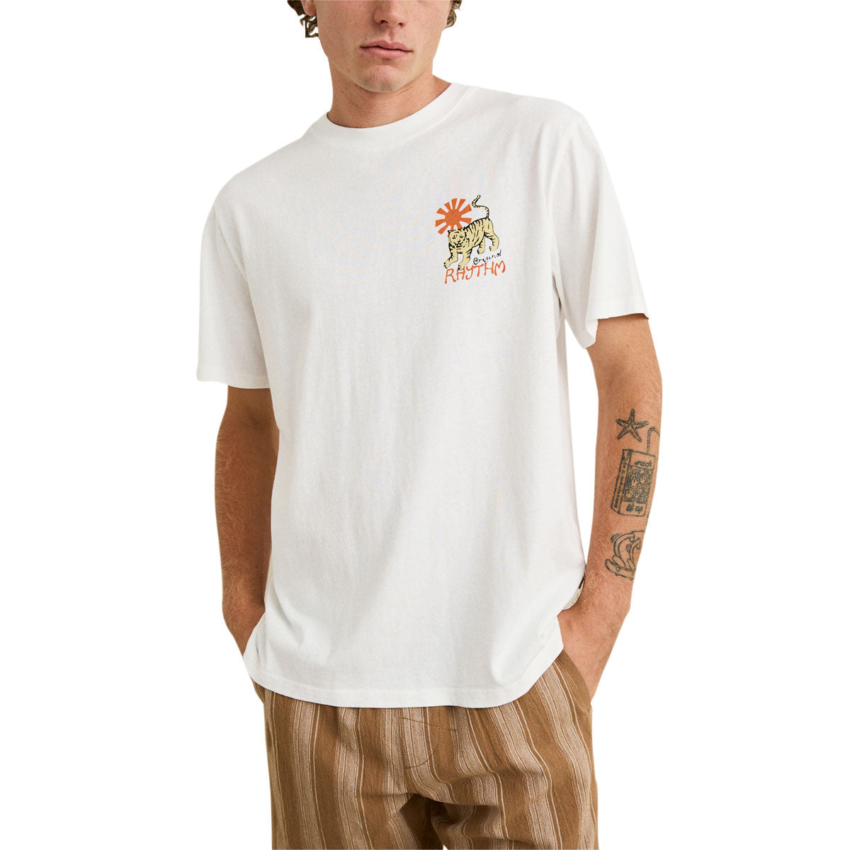 Rhythm Tiger Vintage T-Shirt - Vintage White image 2