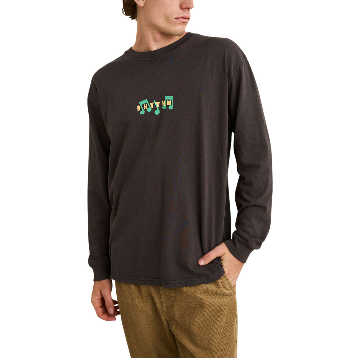 Rhythm Radio Sounds Vintage Long Sleeve T-Shirt - Vintage Black image 2