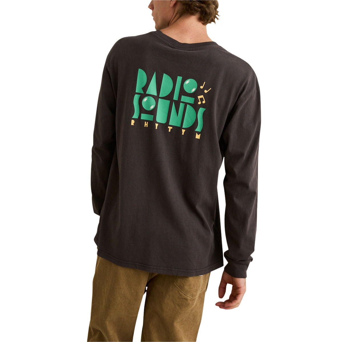 Rhythm Radio Sounds Vintage Long Sleeve T-Shirt - Vintage Black image 3