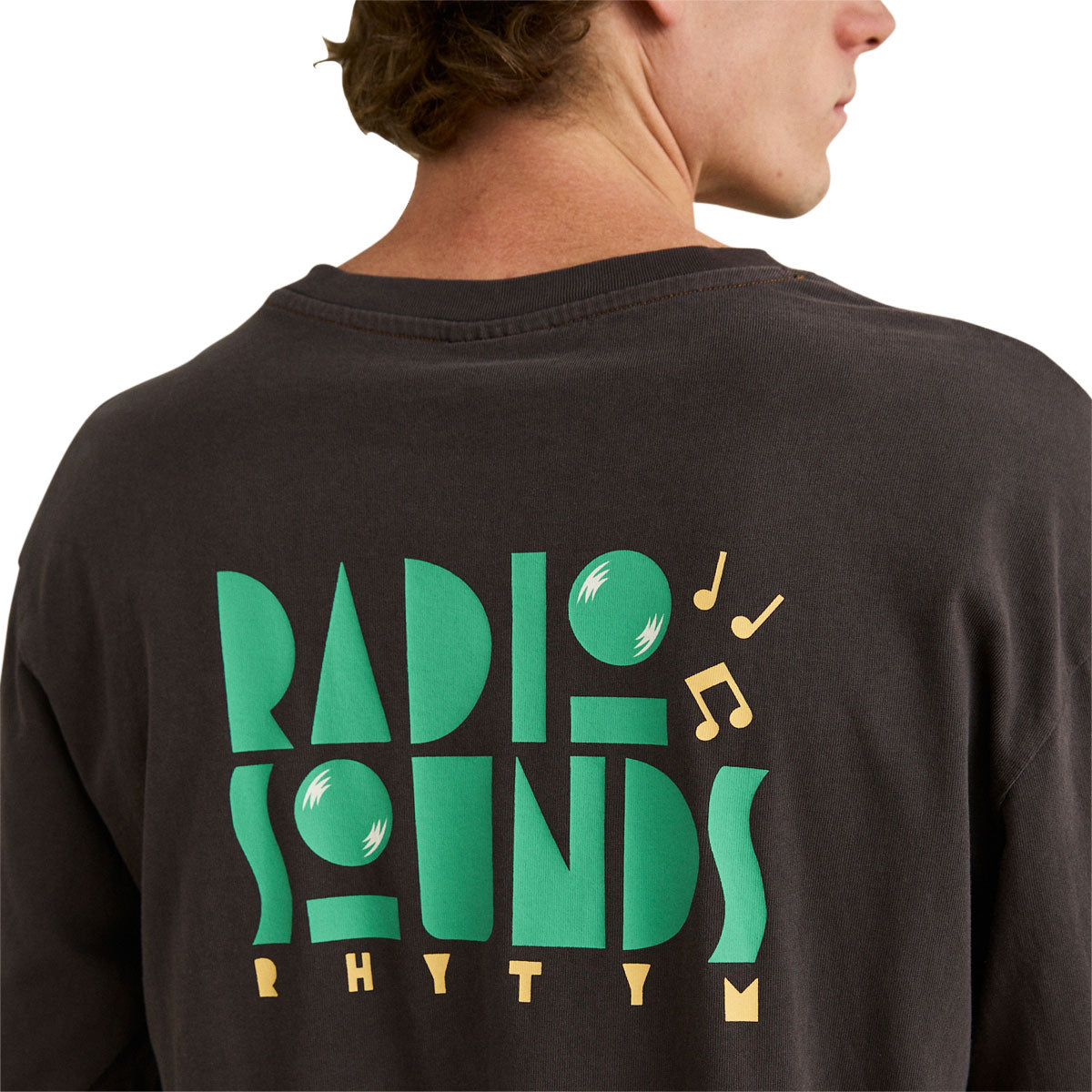 Rhythm Radio Sounds Vintage Long Sleeve T-Shirt - Vintage Black image 5