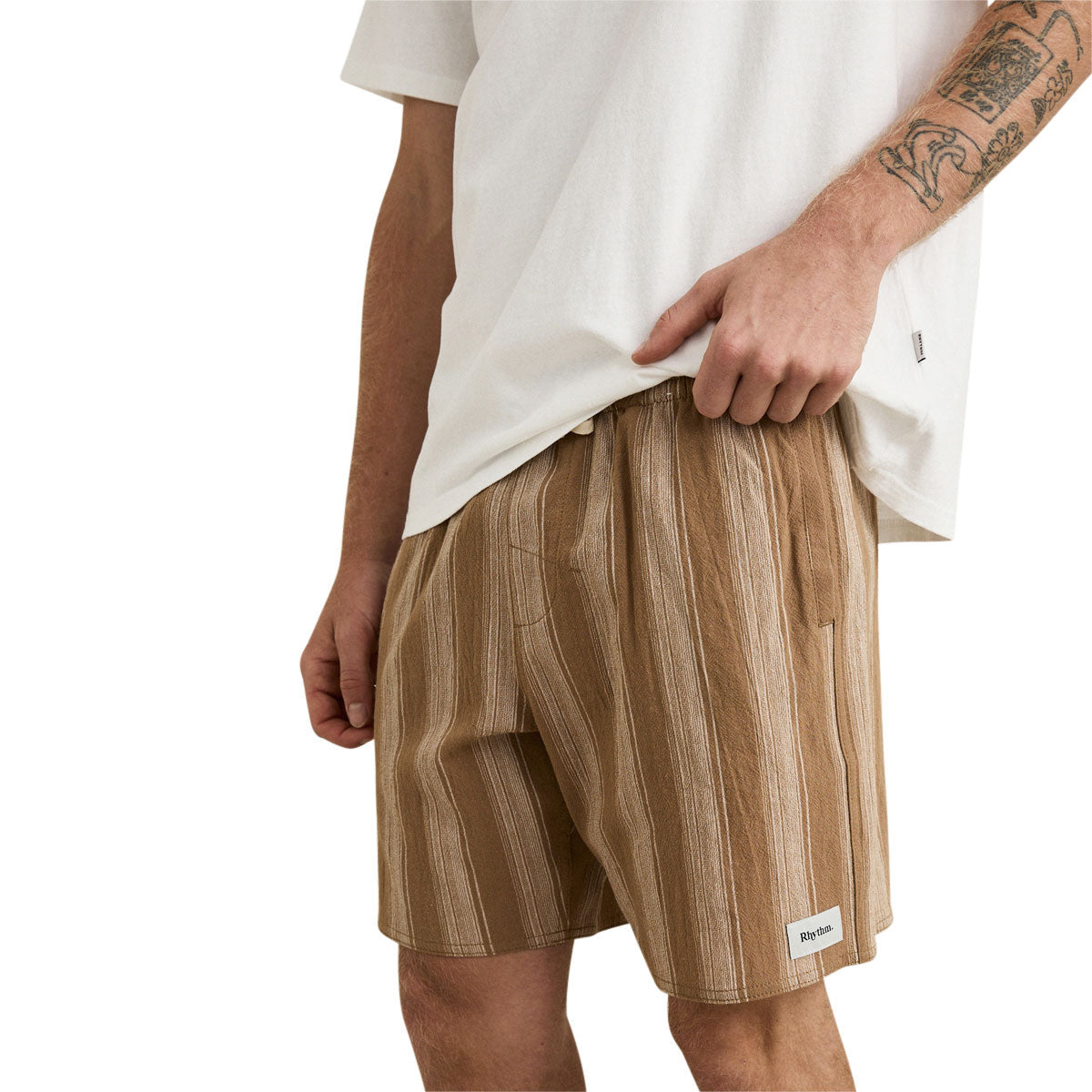 Rhythm Jacquard Stripe Jam Shorts - Sand image 2
