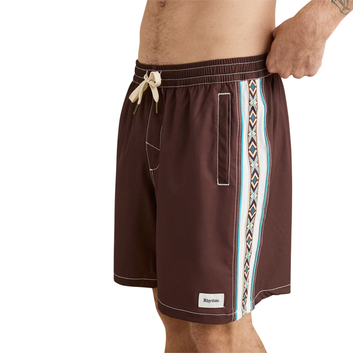 Rhythm Panel Stripe Boardshorts - Chestnut image 2