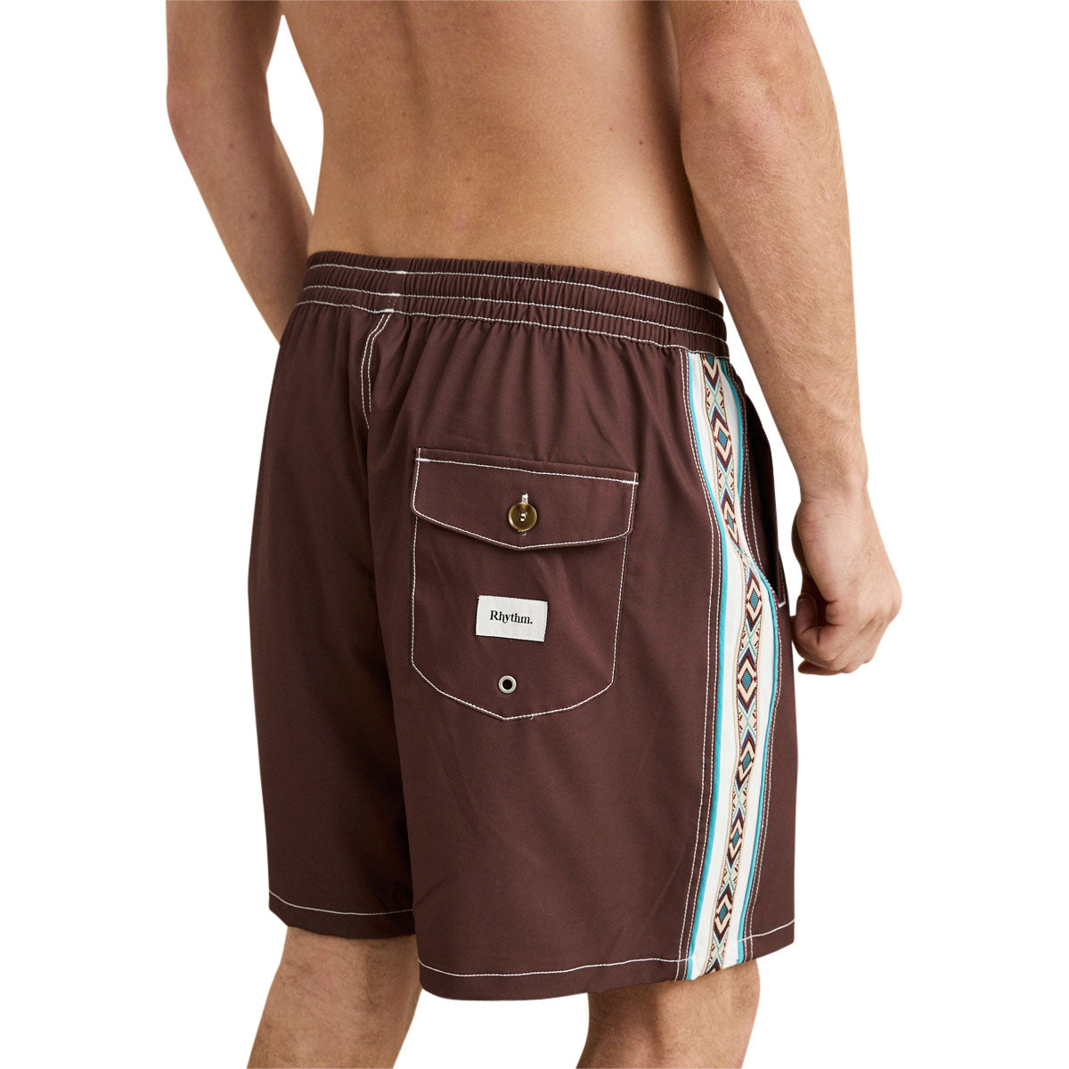 Rhythm Panel Stripe Boardshorts - Chestnut image 3