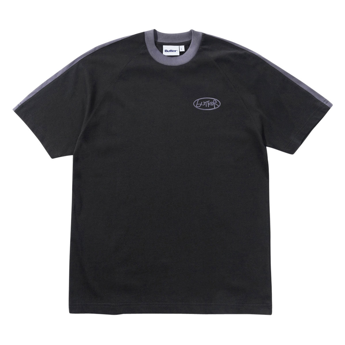 Butter Goods Abseil Panel T-Shirt - Black/Slate image 1