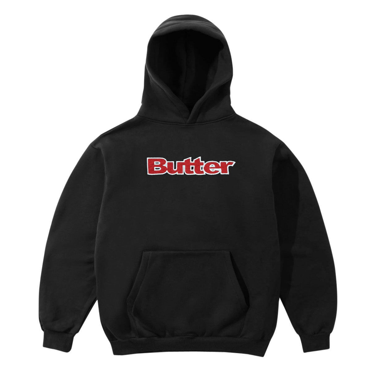 Butter Goods Ripstop Logo Applique Hoodie - Black image 1