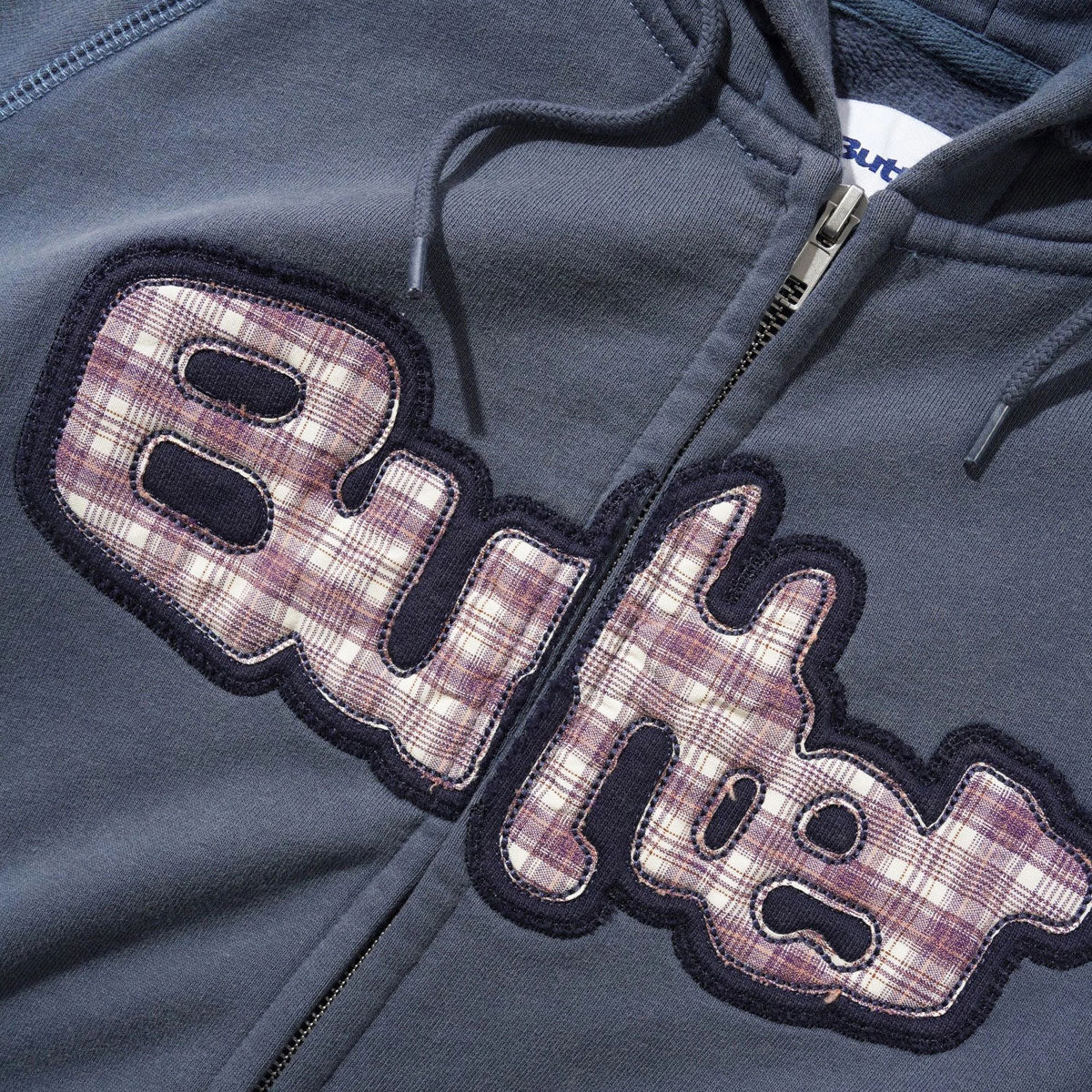 Butter Goods Stretch Zip-Thru Hoodie - Washed Navy image 2
