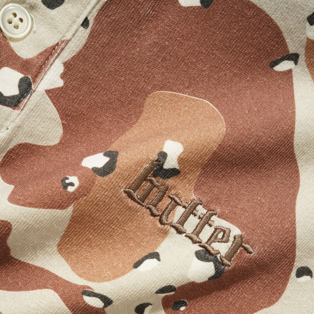 Butter Goods Camo Polo Shirt - Desert image 2