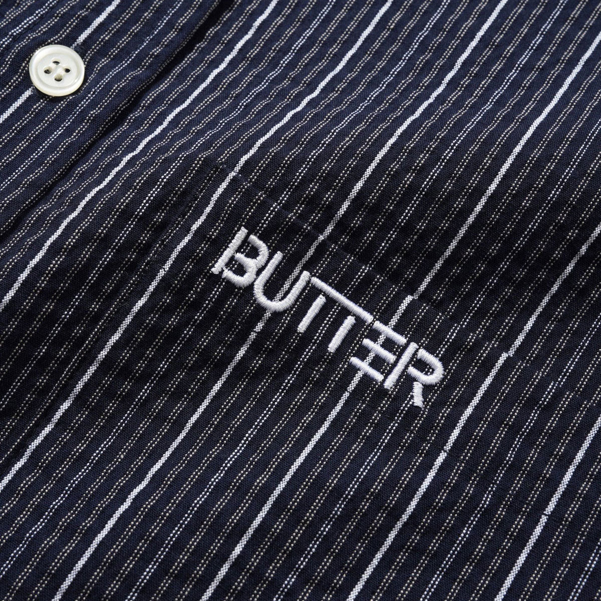 Butter Goods Seersucker Long Sleeve Shirt - Navy image 2