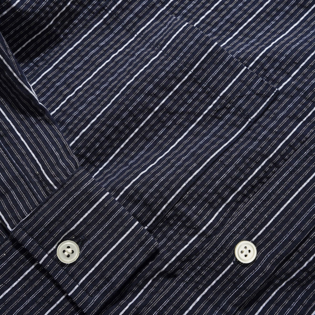 Butter Goods Seersucker Long Sleeve Shirt - Navy image 4