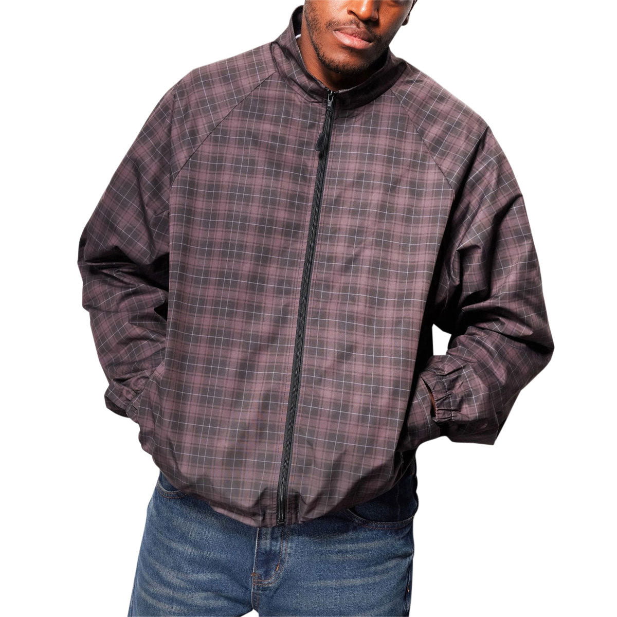 Butter Goods Plaid Nylon Jacket - Burgundy image 2