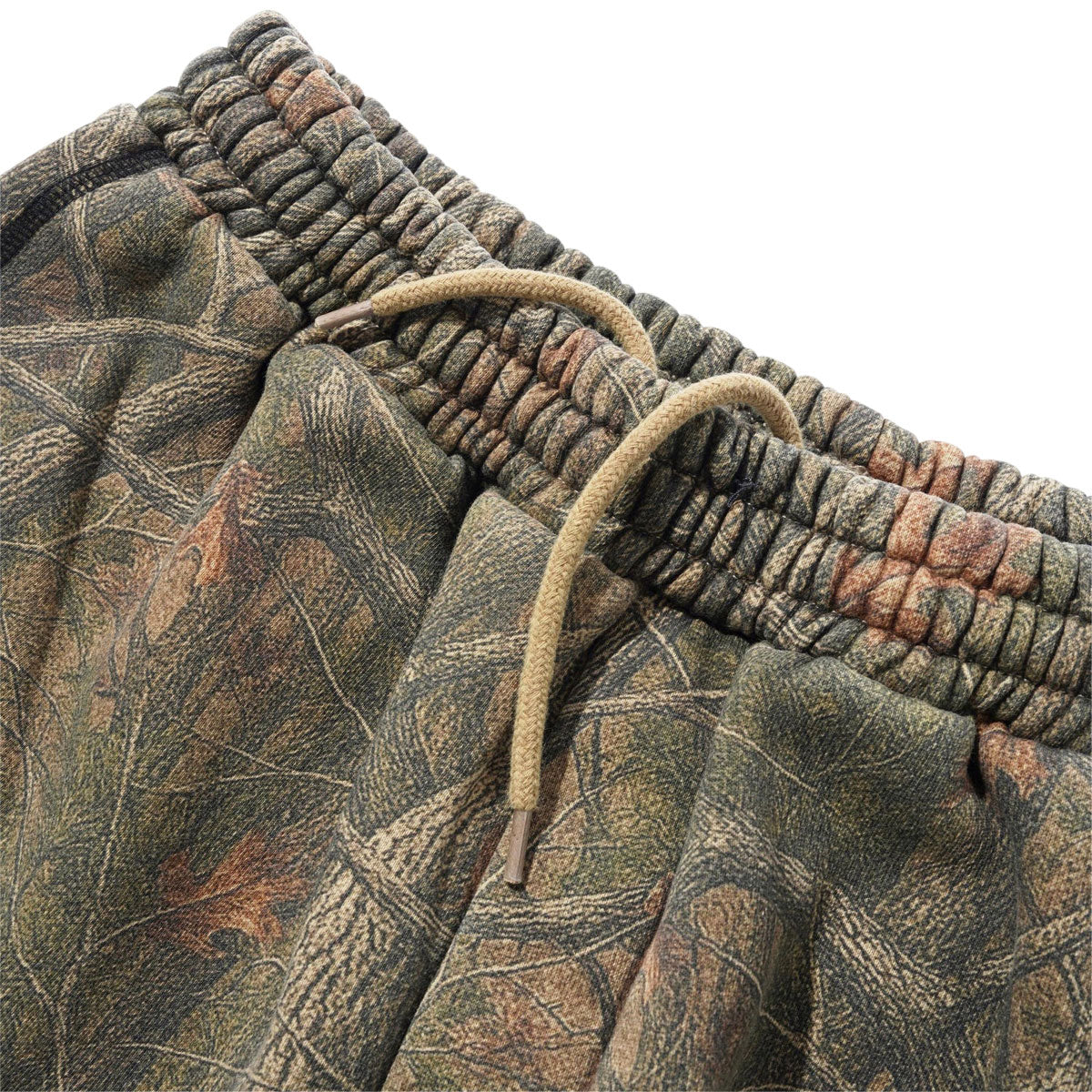 Butter Goods Overlock Stitch Fleece Shorts - Forest Camo image 4