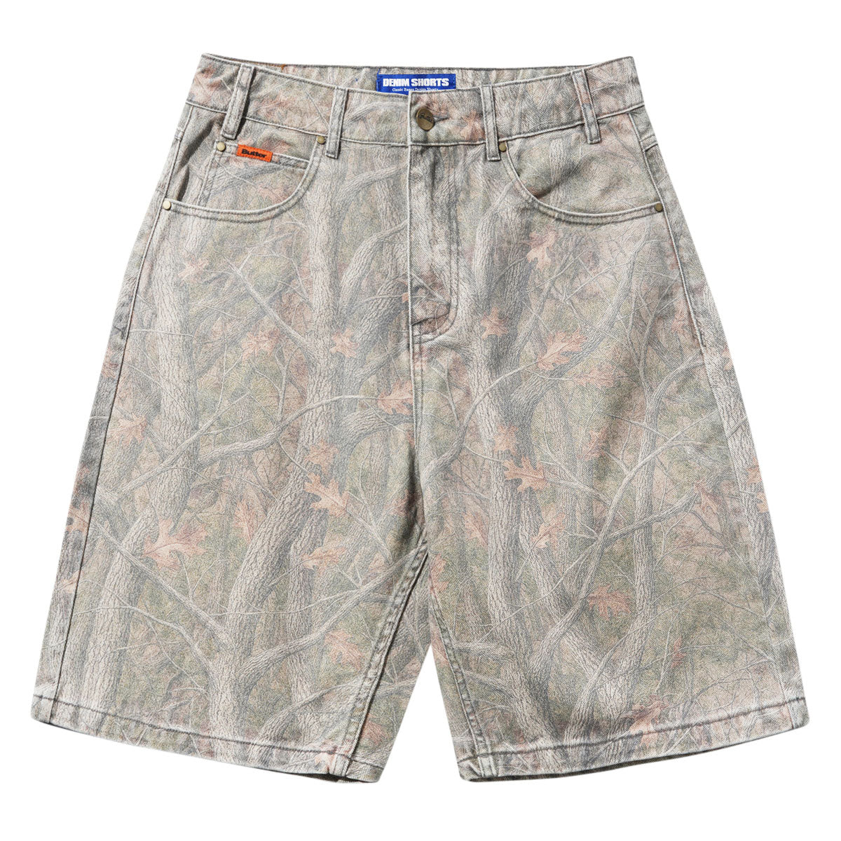 Butter Goods Baggy Denim Shorts - Forest Camo image 1