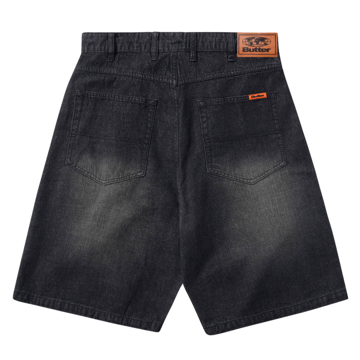 Butter Goods Baggy Denim Shorts - Slub Black image 2
