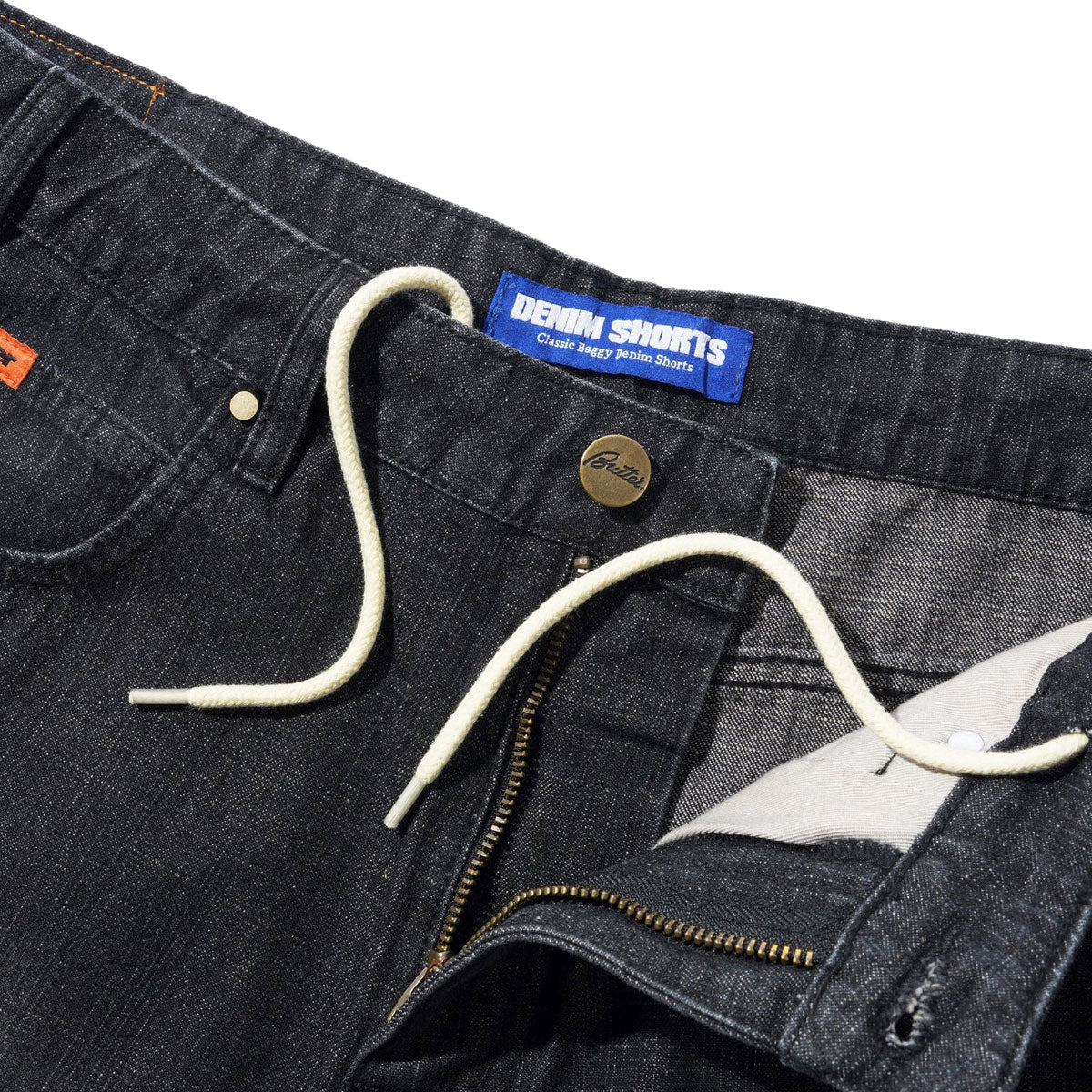 Butter Goods Baggy Denim Shorts - Slub Black image 3