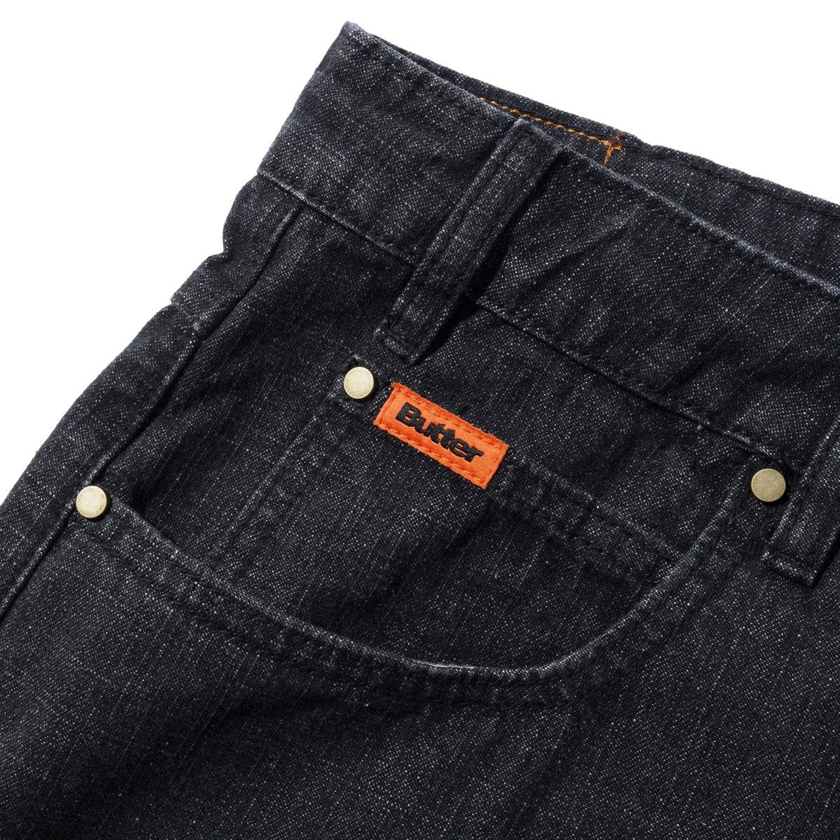 Butter Goods Baggy Denim Shorts - Slub Black image 4