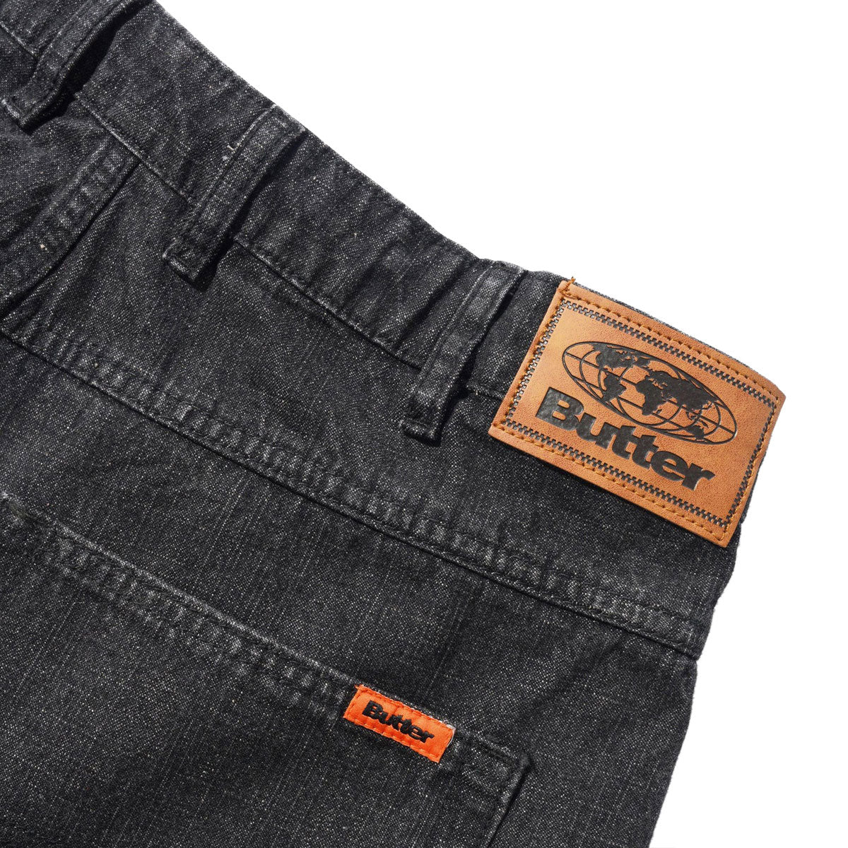 Butter Goods Baggy Denim Shorts - Slub Black image 5