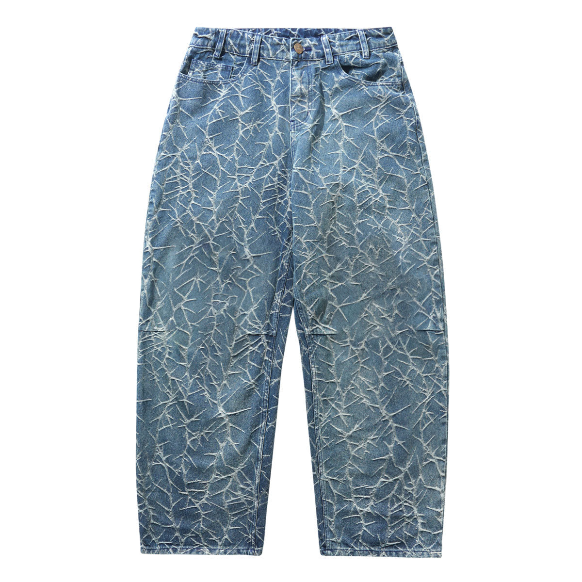 Butter Goods Thorn Camo Wide Cut Denim Jeans - Washed Indigo image 1
