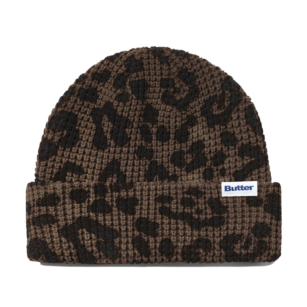 Butter Goods Distress Waffle Beanie - Leopard image 1