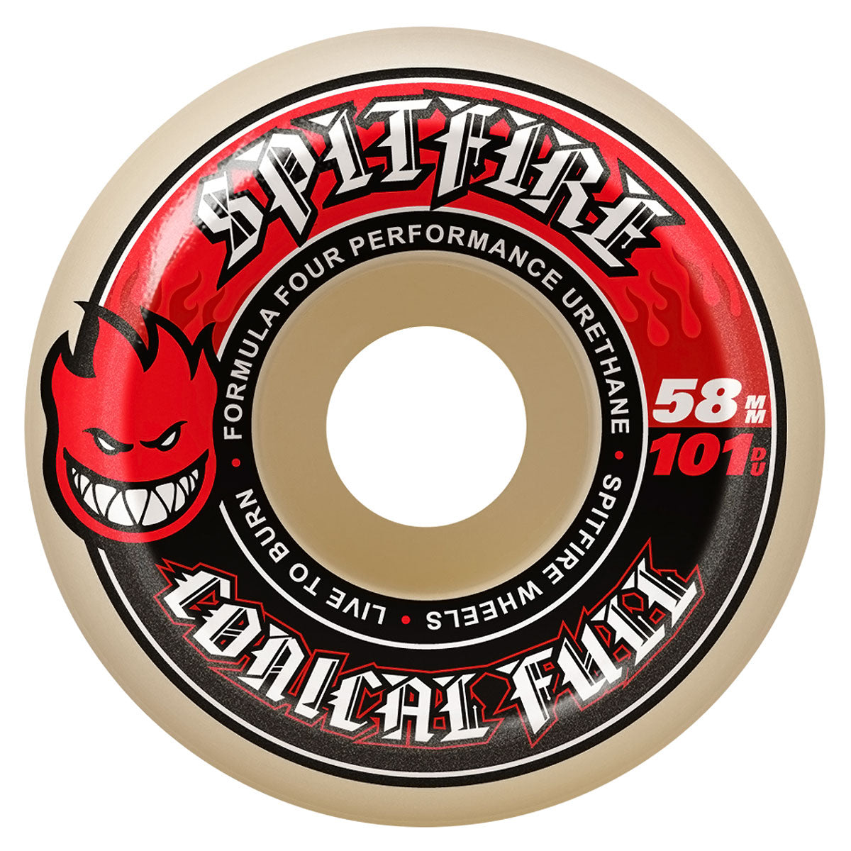 Spitfire F4 101d Conical Full Skateboard Wheels - 58mm image 1