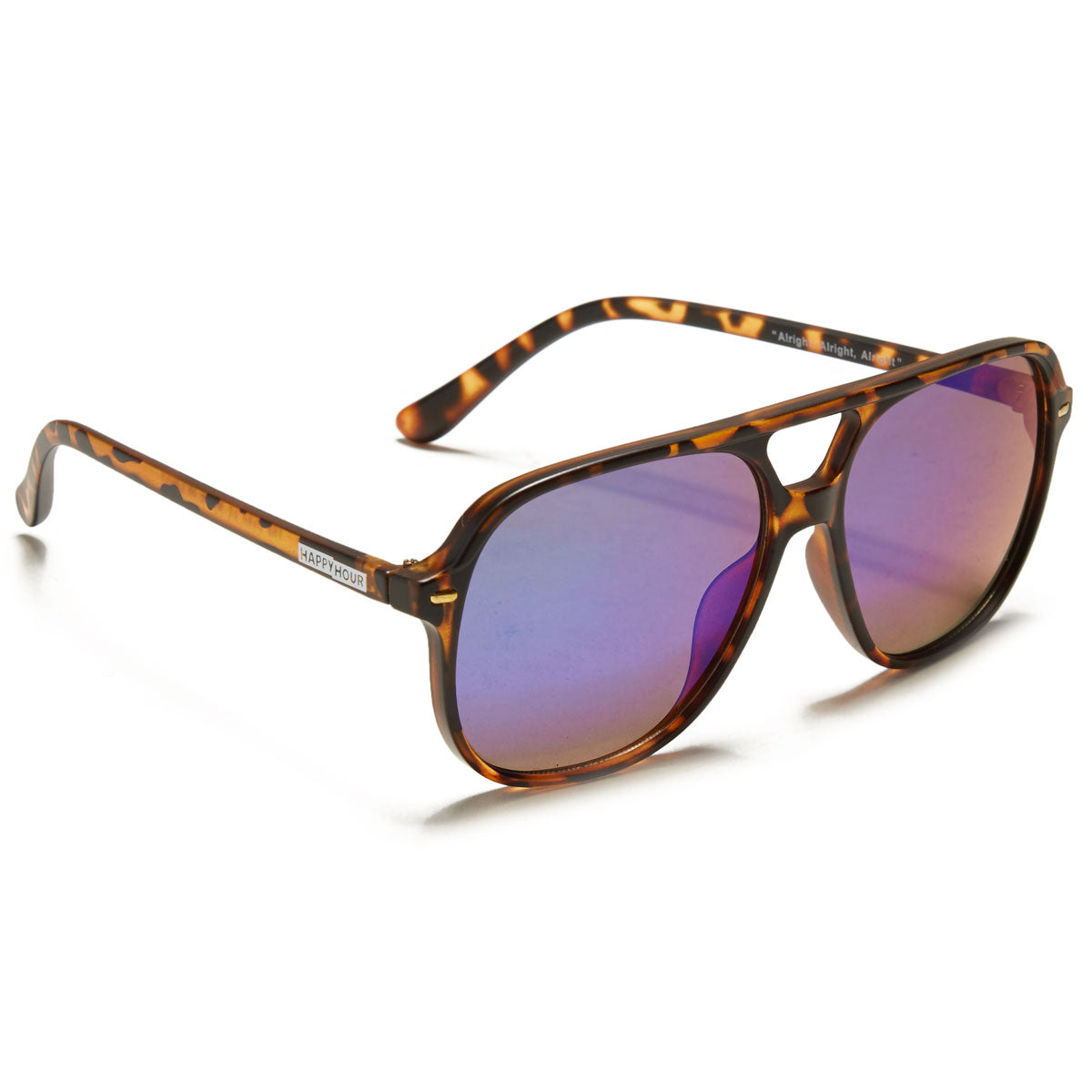 Happy Hour The Duke Sunglasses - Frosted Tort Mirror image 1