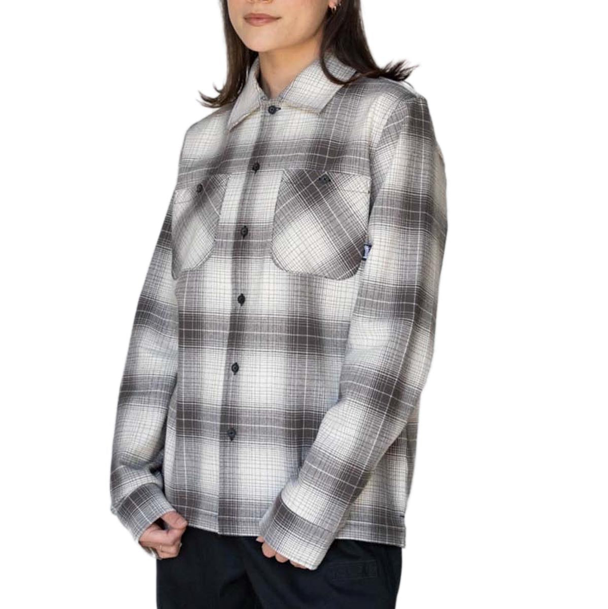 Welcome Fang Woven Plaid Long Sleeve Shirt - Black image 5