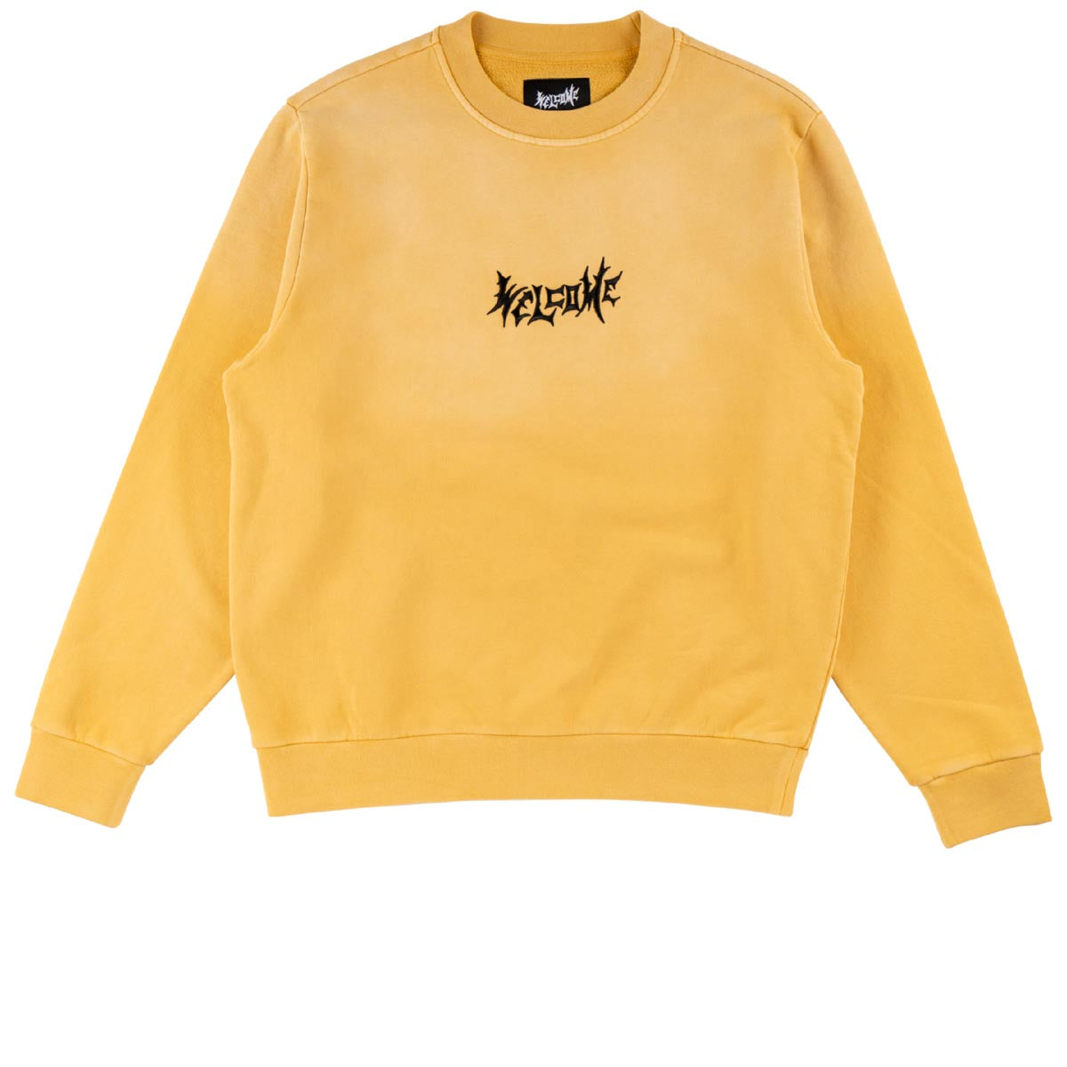 Welcome Vamp Enzyme Wash Crew Sweatshirt - Mineral Yellow image 3