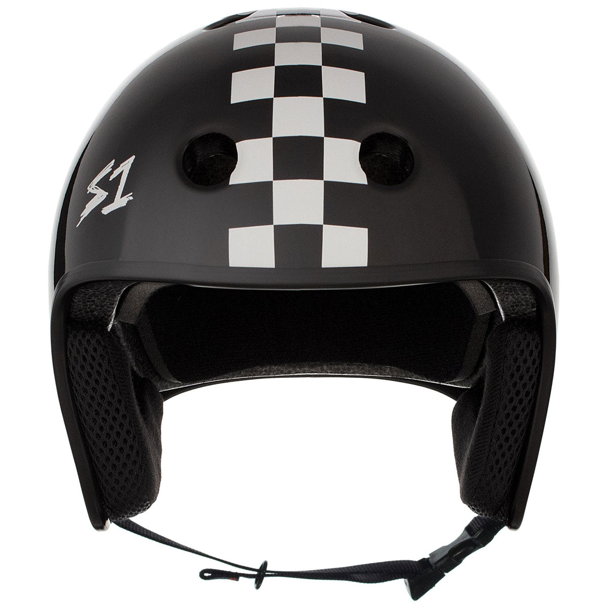 S-One Lifer Retro Helmet - Black Matte Checkers image 3