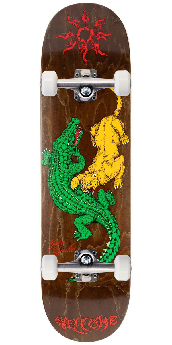Welcome Swamp Fight Jake Yanko Skateboard Complete - Brown Stain - 8.50