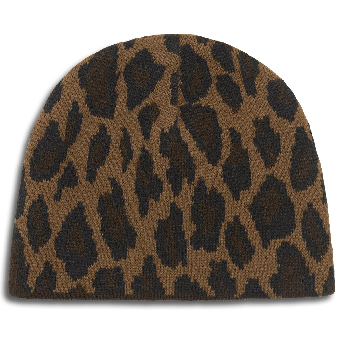 CCS Reversible Pattern Skully Beanie - Brown/Leopard image 1