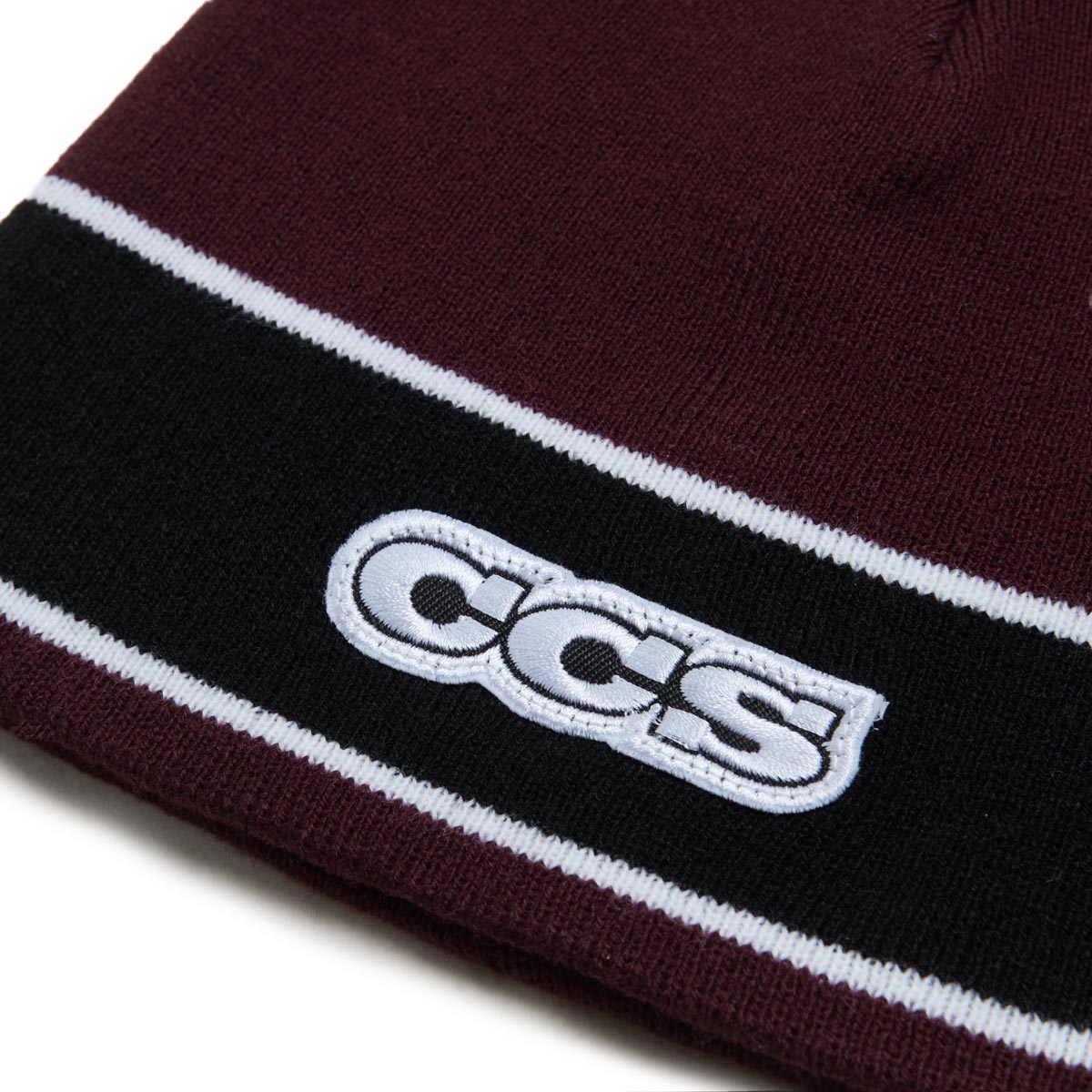 CCS Icon Skully Beanie - Maroon/Black image 2