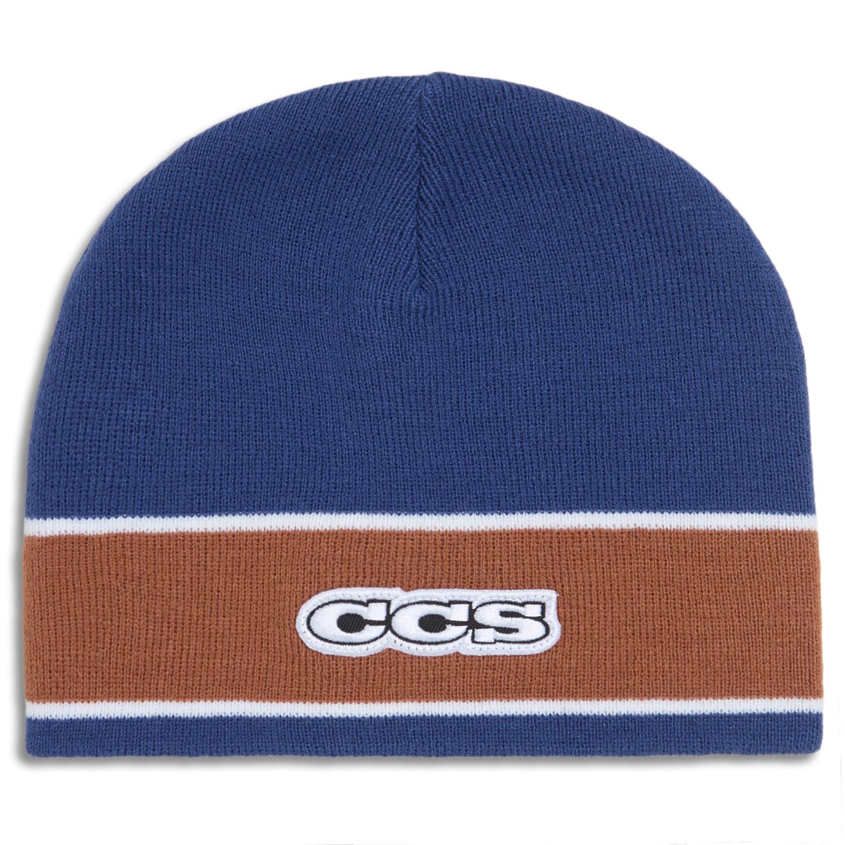 CCS Icon Skully Beanie - Navy/Rust image 1