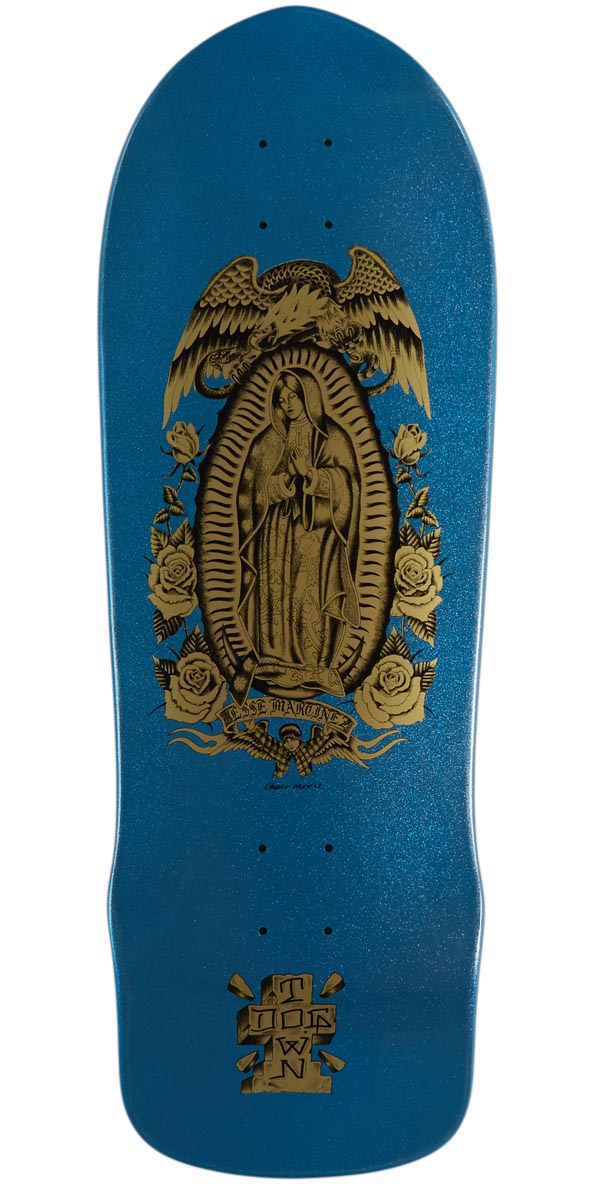 Dogtown Jesse Martinez 1987 Guadalupe Skateboard Deck - Blue Flake Full Dip - 10.00