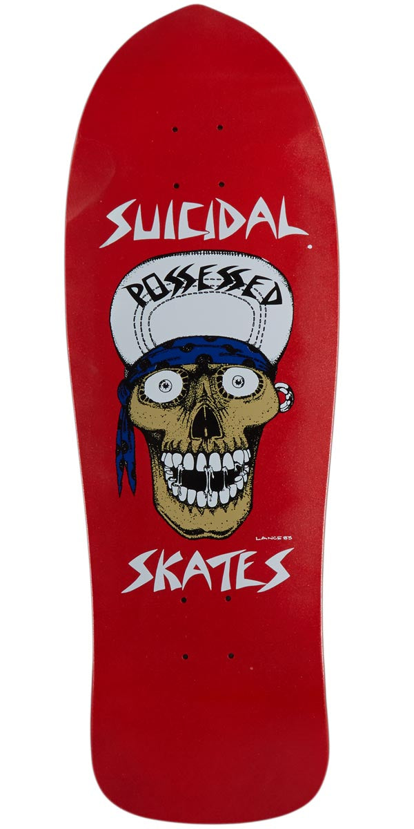 Dogtown Punk Skull Reissue Skateboard Deck - Red Flake Full Dip - 10.125