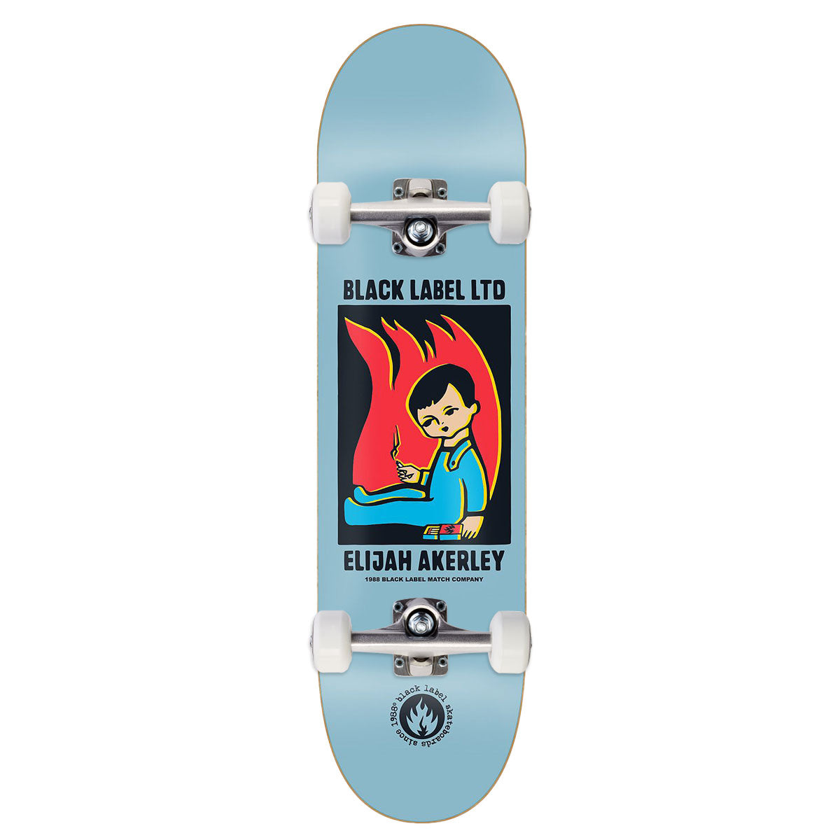 Black Label Elijah Akerley Firestarter Skateboard Complete - 8.50