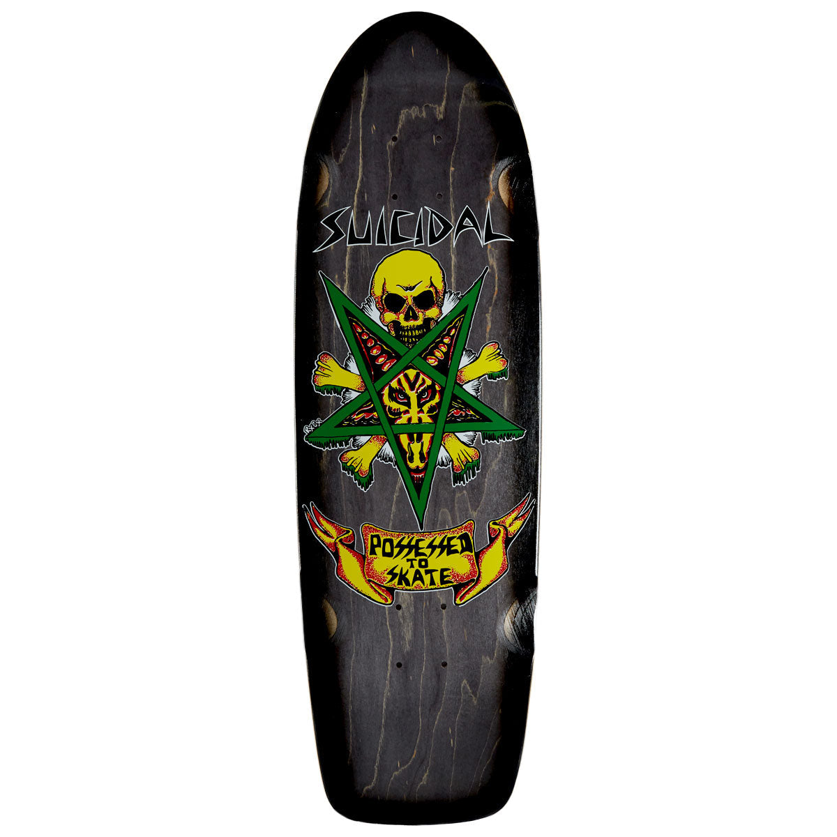 Dogtown x Suicidal Tendencies Possessed to Skate 70s Rider Skateboard Deck - Assorted Stain/Black Fade  - 9.00