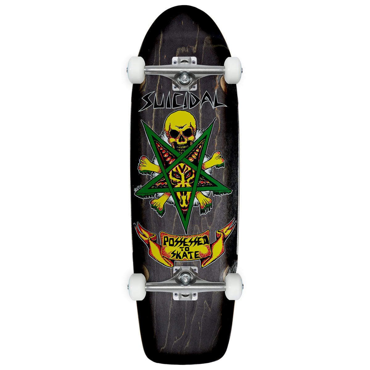 Dogtown x Suicidal Tendencies Possessed to Skate 70s Rider Skateboard Complete - Assorted Stain/Black Fade  - 9.00