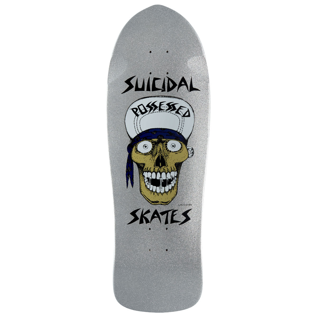 Dogtown x Suicidal Tendencies Punk Skull Reissue Skateboard Deck - Metallic Silver Full Dip - 10.125