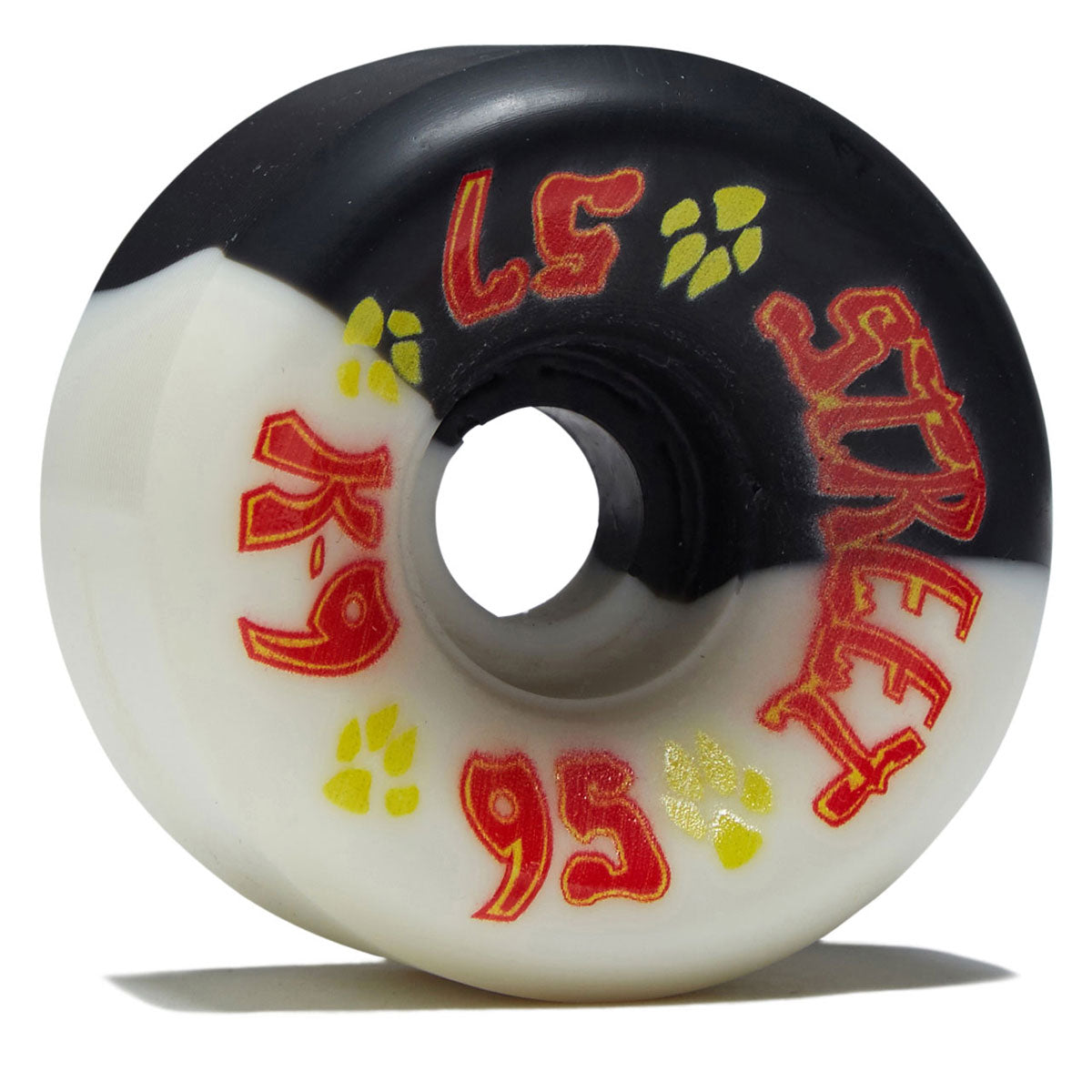 Dogtown K-9 95a Skateboard Wheels - Black/White - 57mm image 1