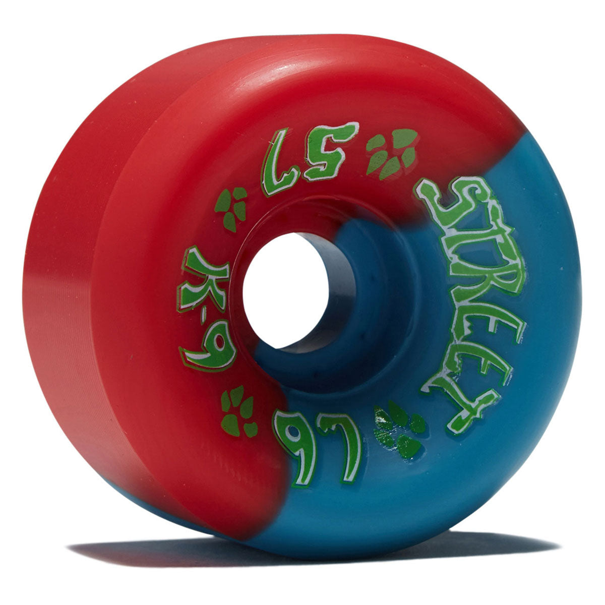 Dogtown K-9 97a Skateboard Wheels - Red/Blue - 57mm image 1