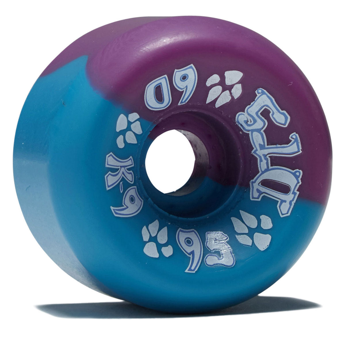 Dogtown K-9 95a Skateboard Wheels - Neon Blue/Purple - 60mm image 1
