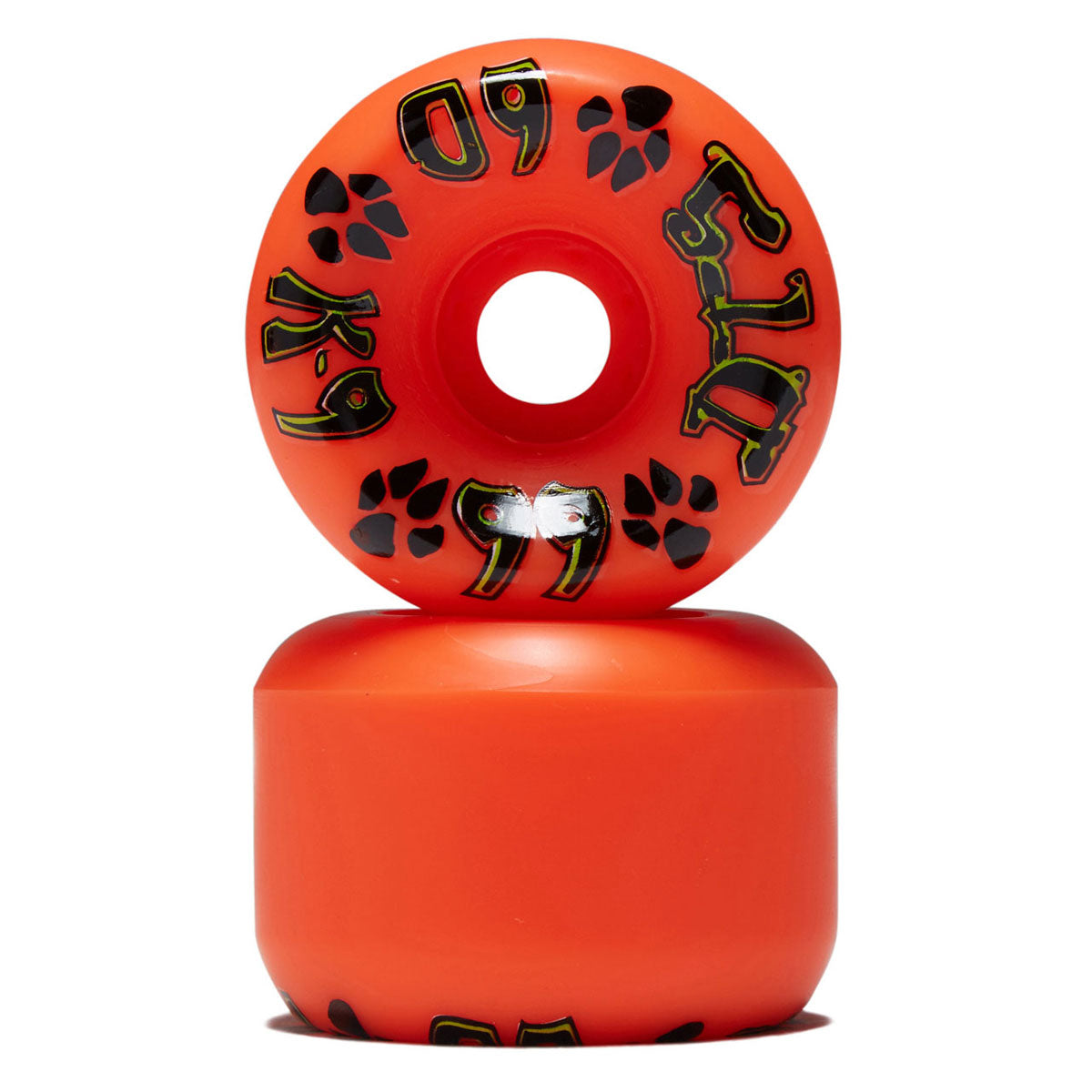 Dogtown K-9 99a Skateboard Wheels - Neon Orange - 60mm image 2