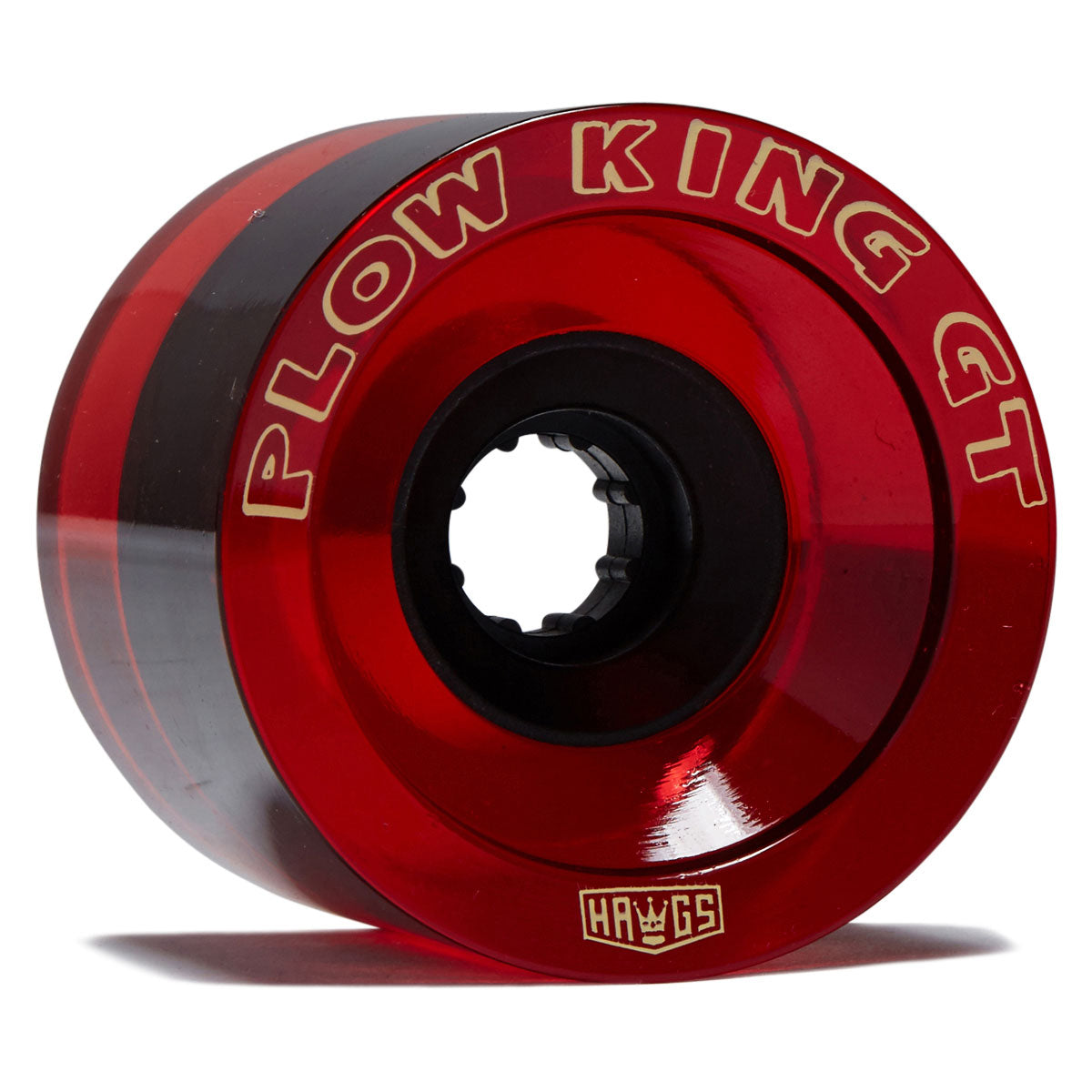 Hawgs Plow King GT 76a Stone Ground Longboard Wheels - Red - 74mm image 1