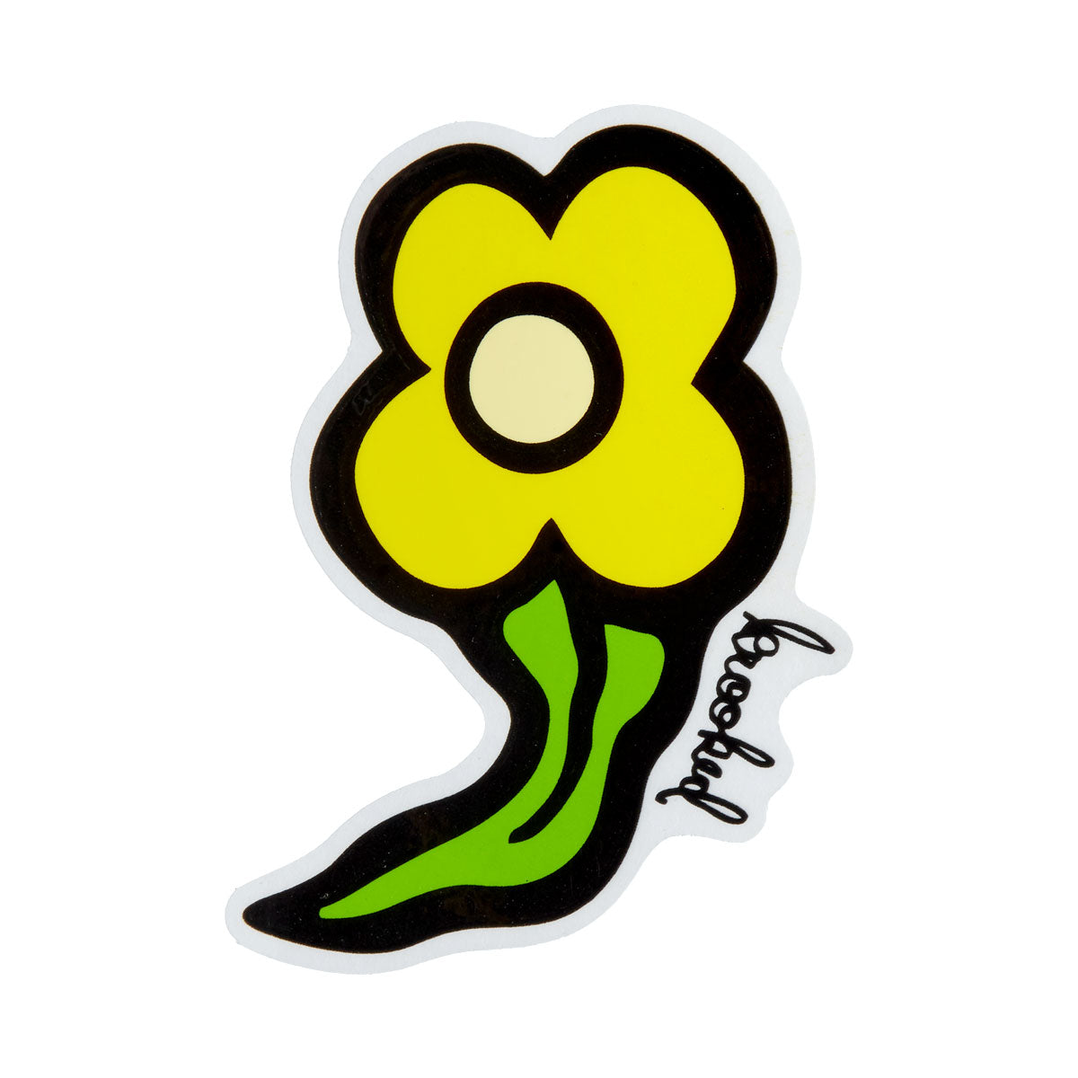Krooked Wild Style Flowers Die-Cut MD Sticker - Yellow image 1
